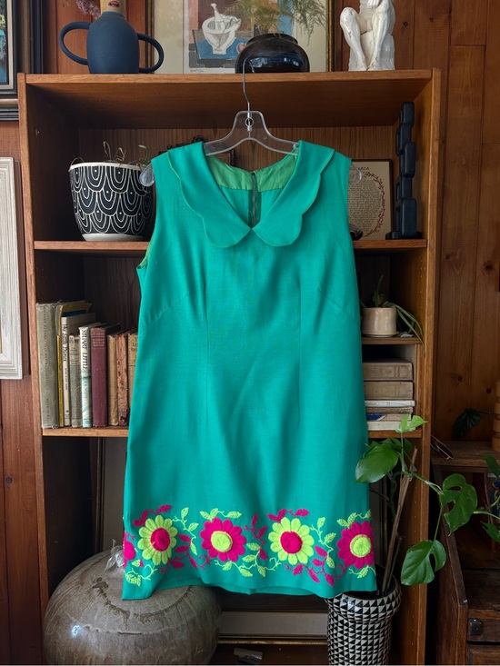 Vintage Dresses & Skirts - 60s Vintage Retro Floral Shift Dress M